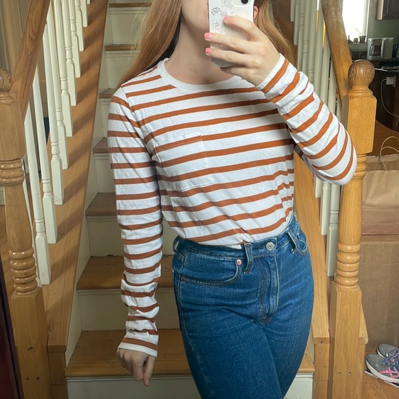 J. Crew Tops - J. Crew long sleeved striped essential tee